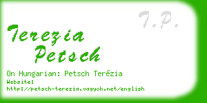 terezia petsch business card